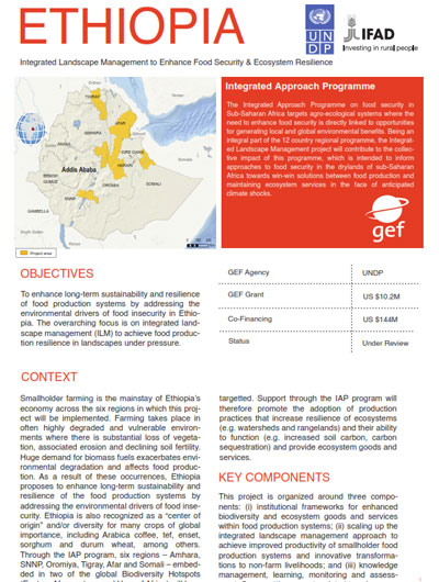 Ethiopia Iap Factsheet, Integrated Landscape Management Approach