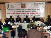 Land tenure security for poverty reduction workshop